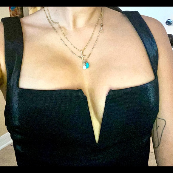 Black jumpsuit with sheen material - Picture 3 of 4